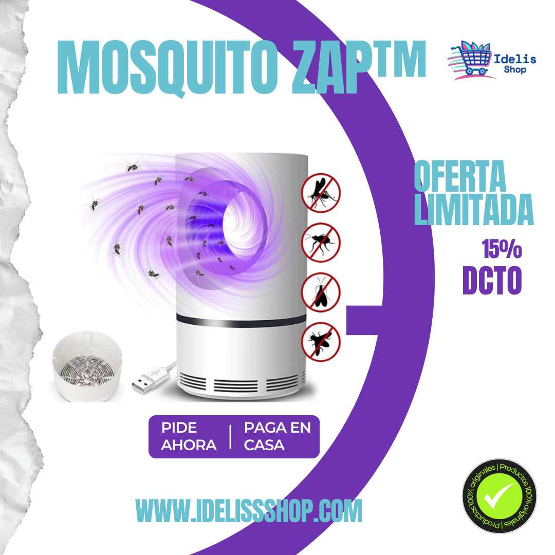 MOSQUITO ZAP™ LAMPARA LED ATRAPA MOSQUITOS